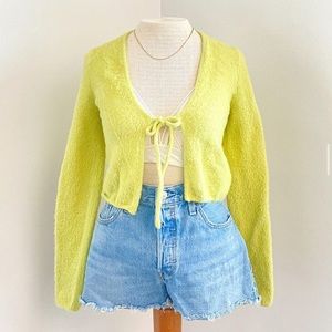 Y2K Fuzzy Cropped Sweater